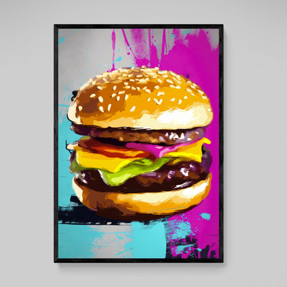 Burger Pop Art Canvas - Luxury Art Canvas