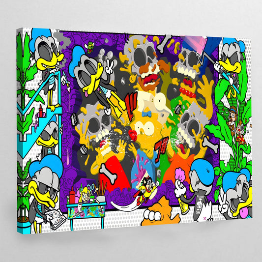 Cartoons Pop Art Wall Art - Luxury Art Canvas