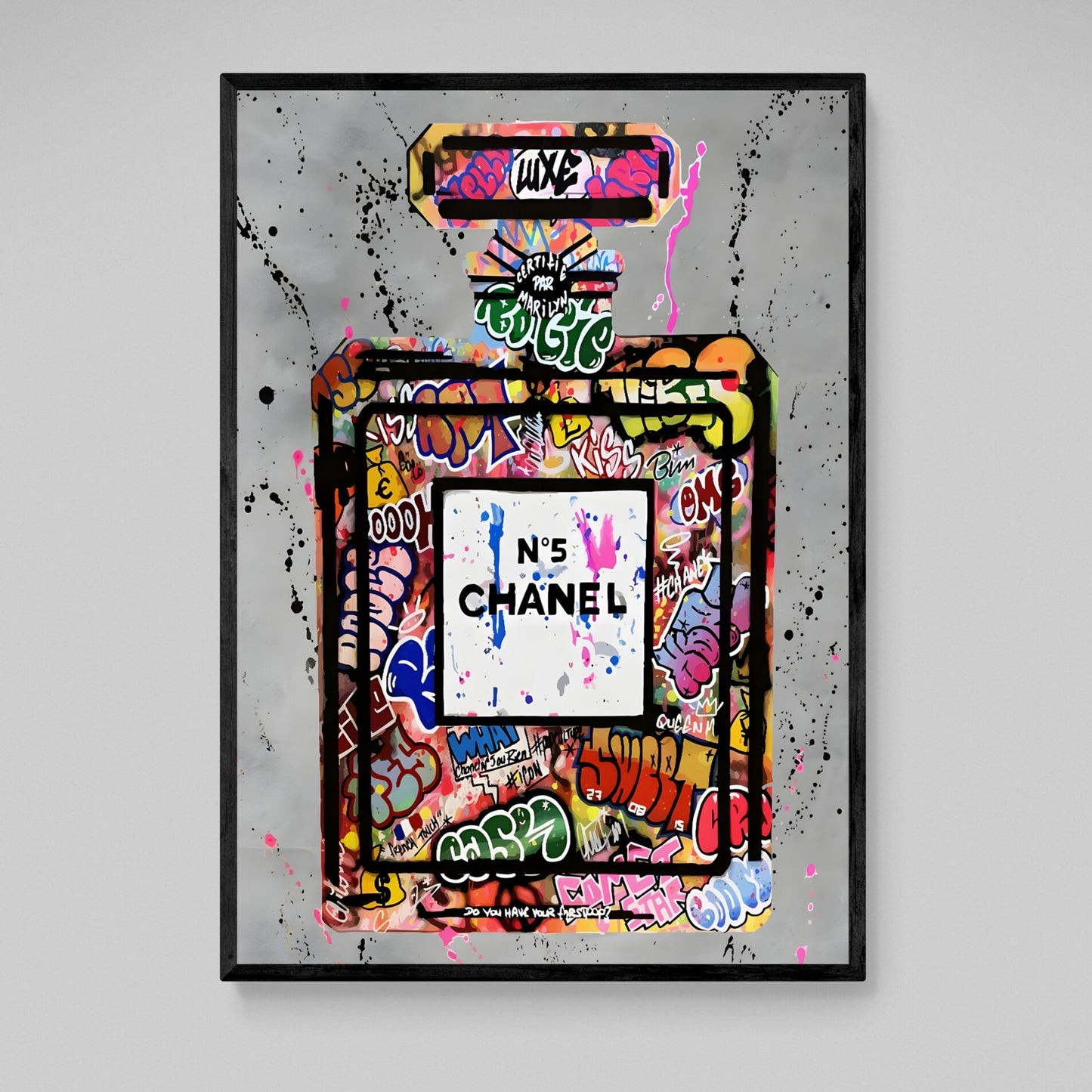 Chanel Graffiti Wall Art - Luxury Art Canvas