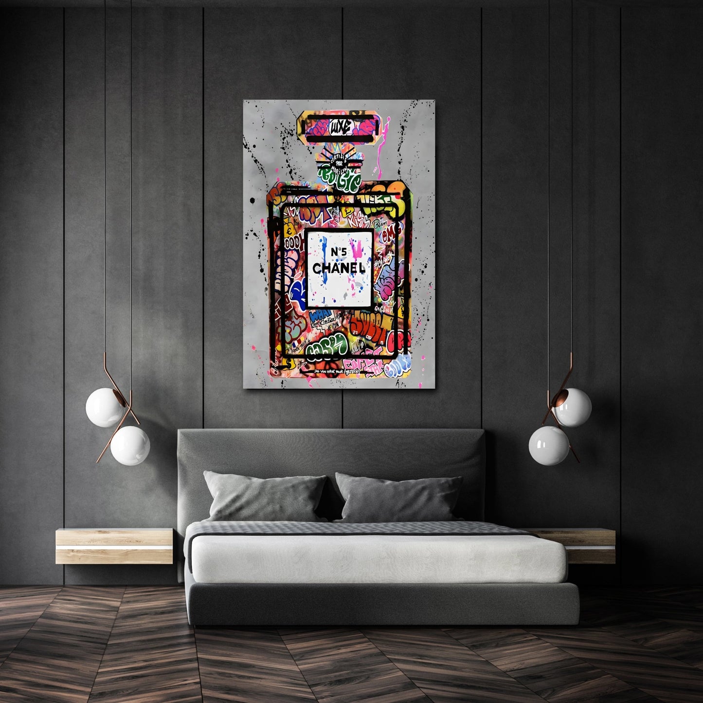 Chanel Graffiti Wall Art - Luxury Art Canvas