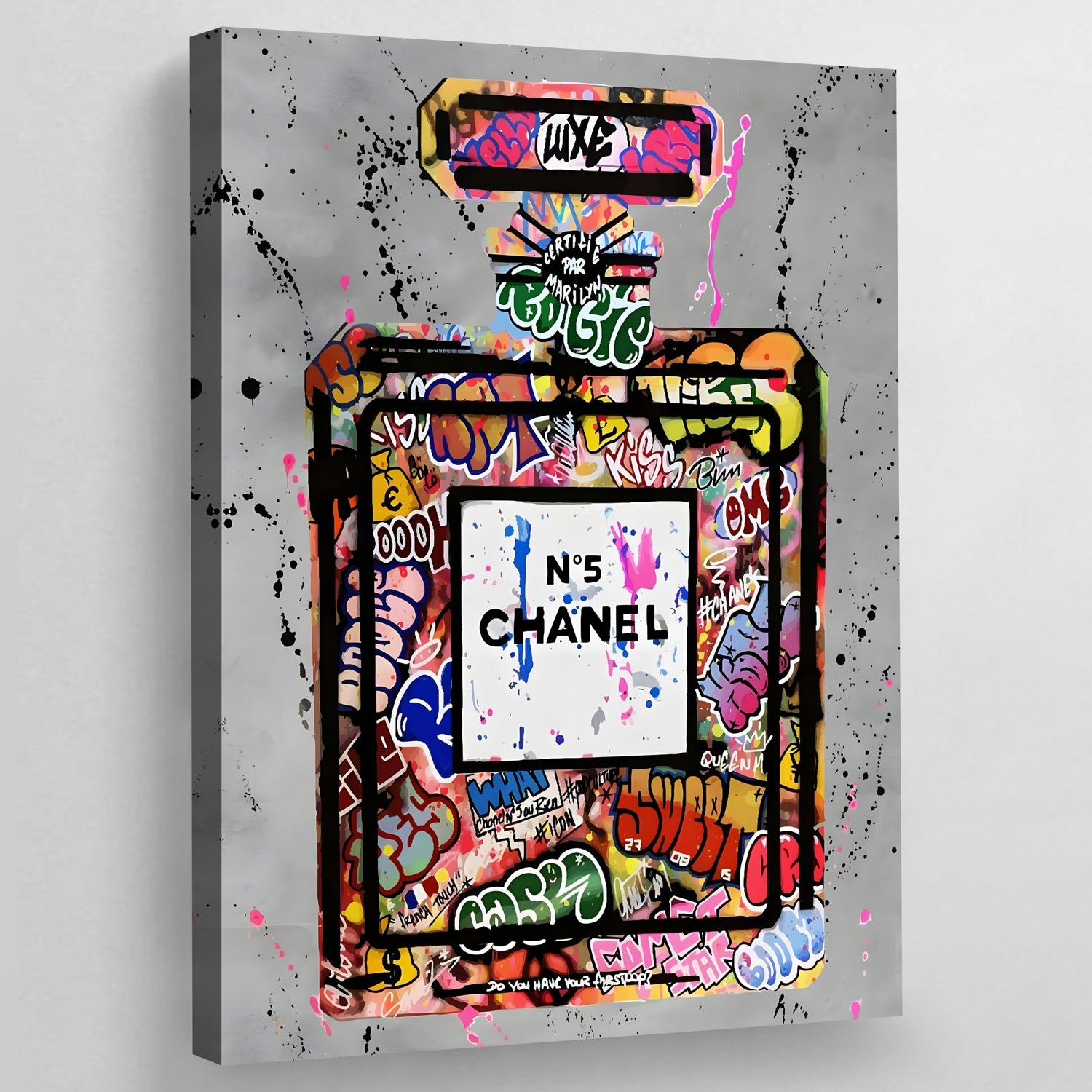 Chanel Graffiti Wall Art - Luxury Art Canvas