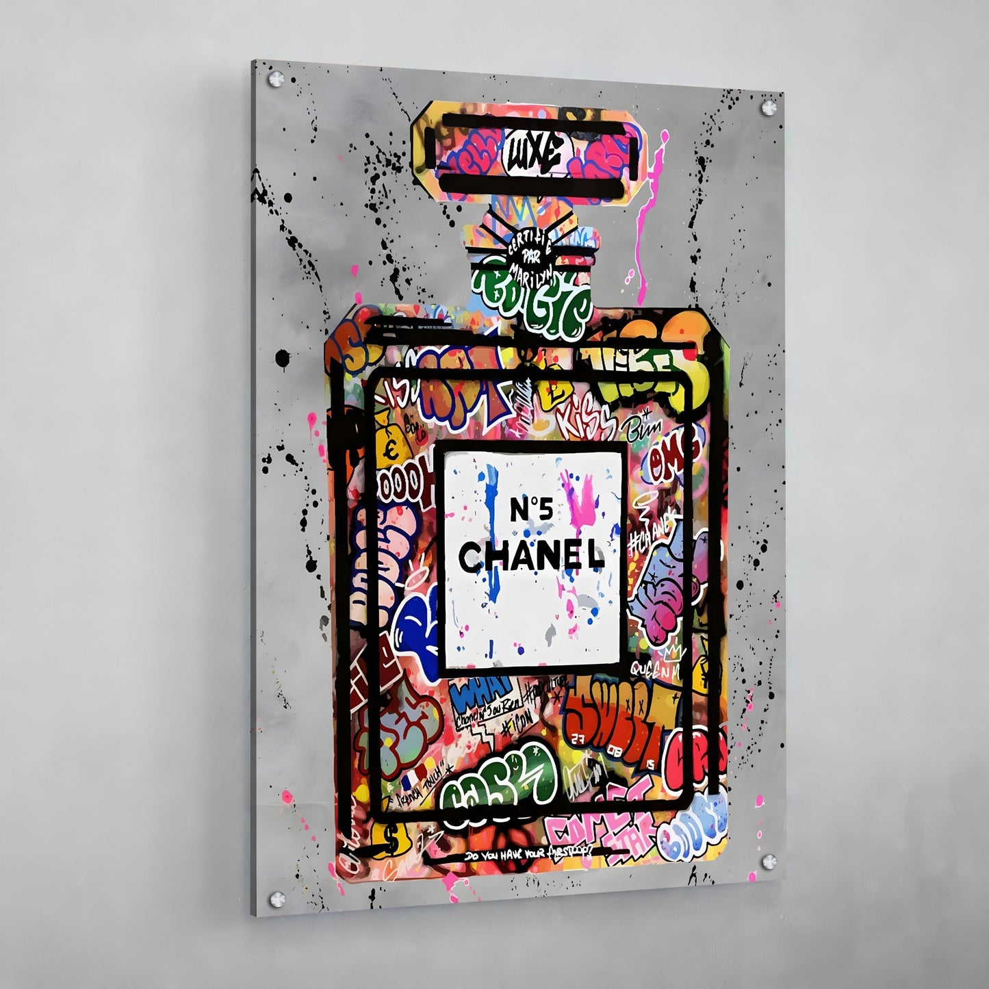 Chanel Graffiti Wall Art - Luxury Art Canvas