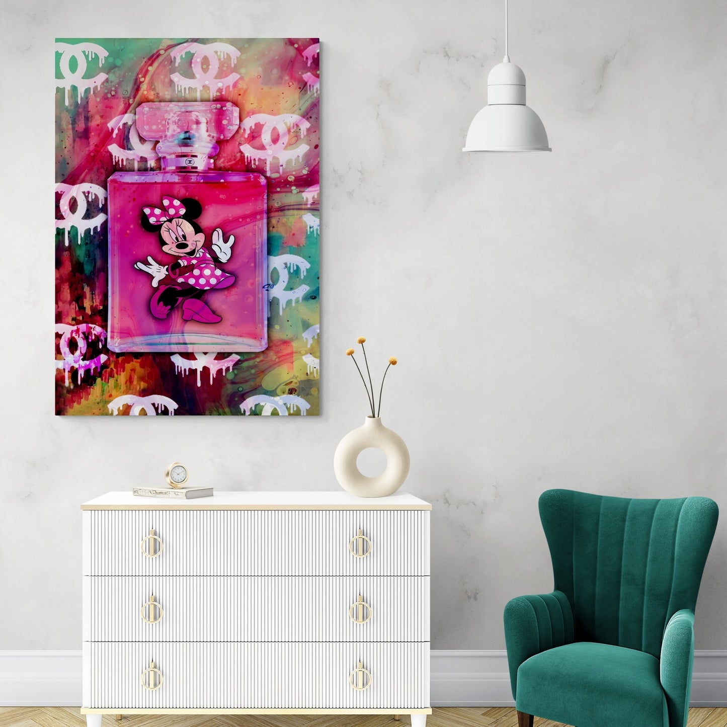 Chanel Perfume Wall Art - Luxury Art Canvas