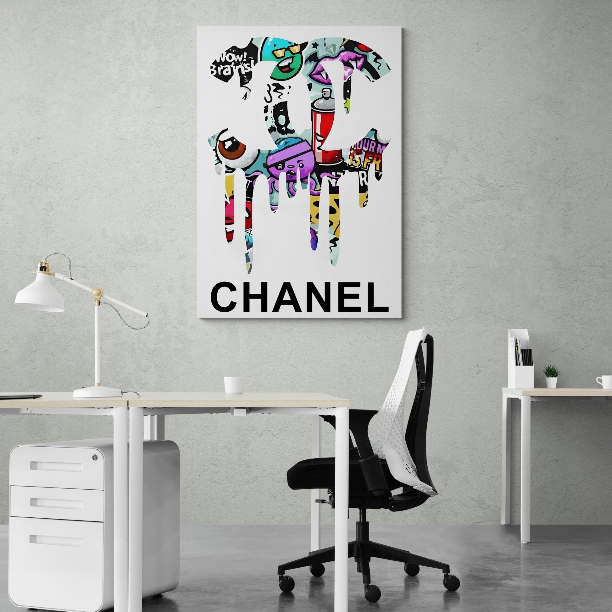 Chanel Pop Graffiti Paint Drip Fashion Pop Art Wall Art