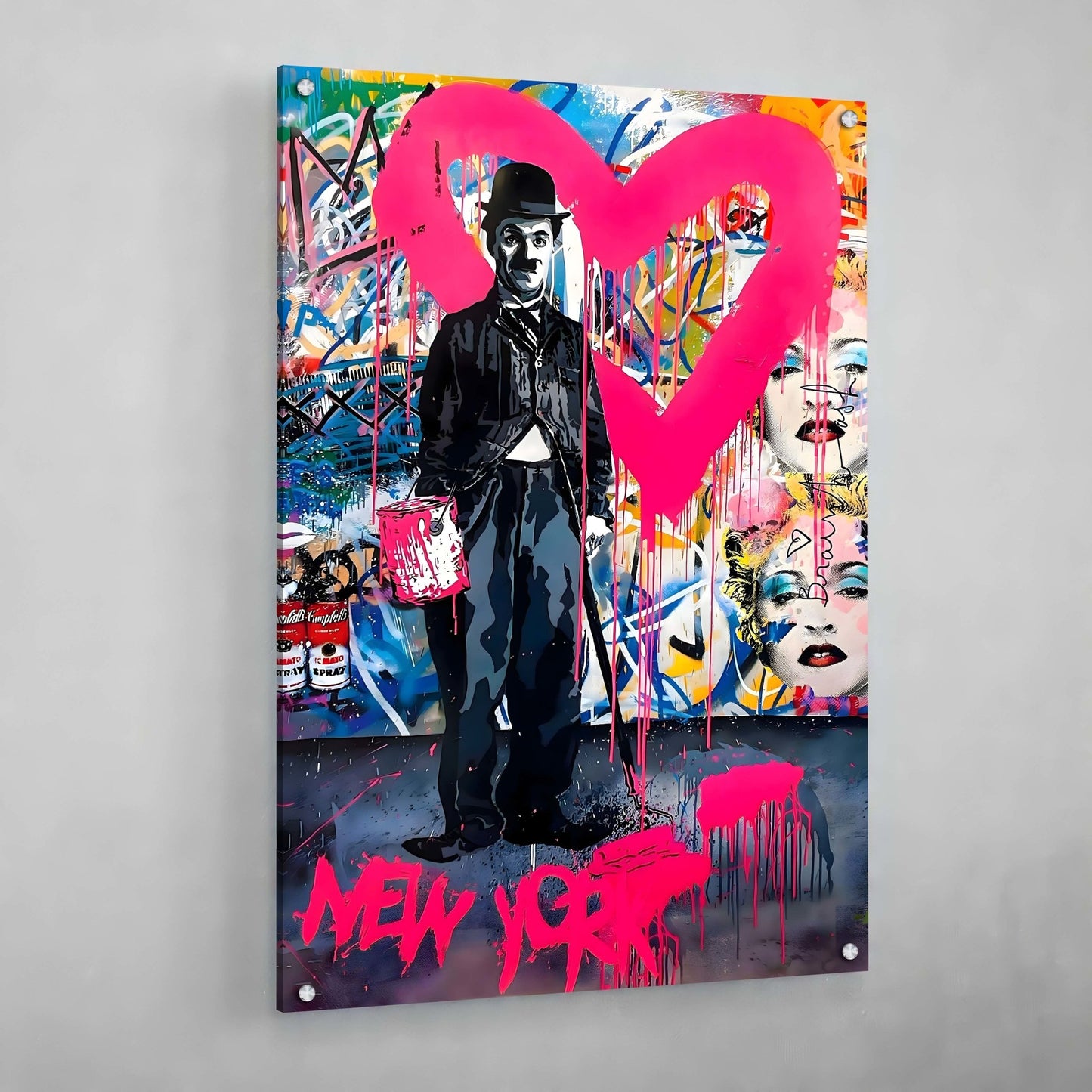 New York Graffiti Canvas Art - Luxury Art Canvas