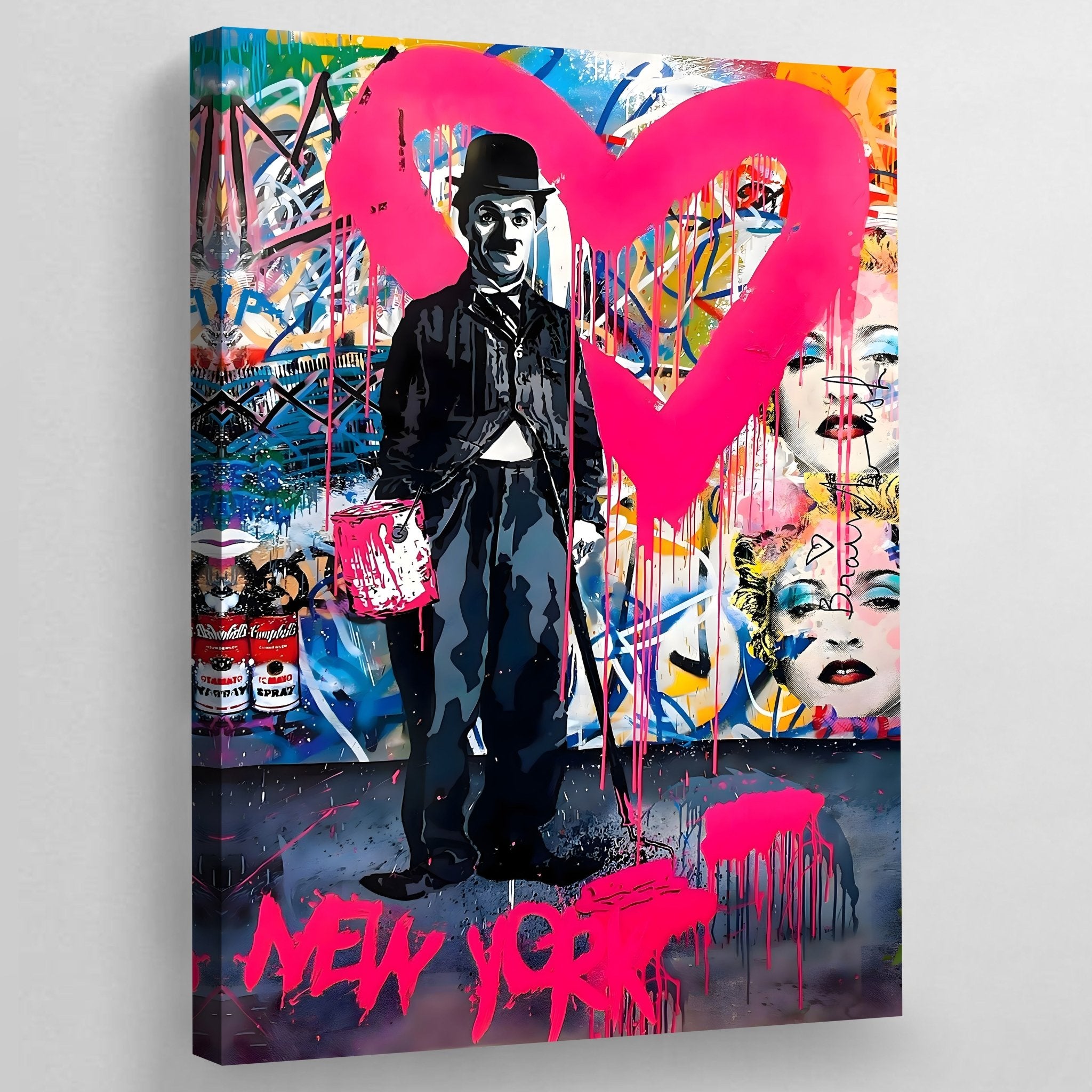 New York Graffiti Canvas Art - Luxury Art Canvas