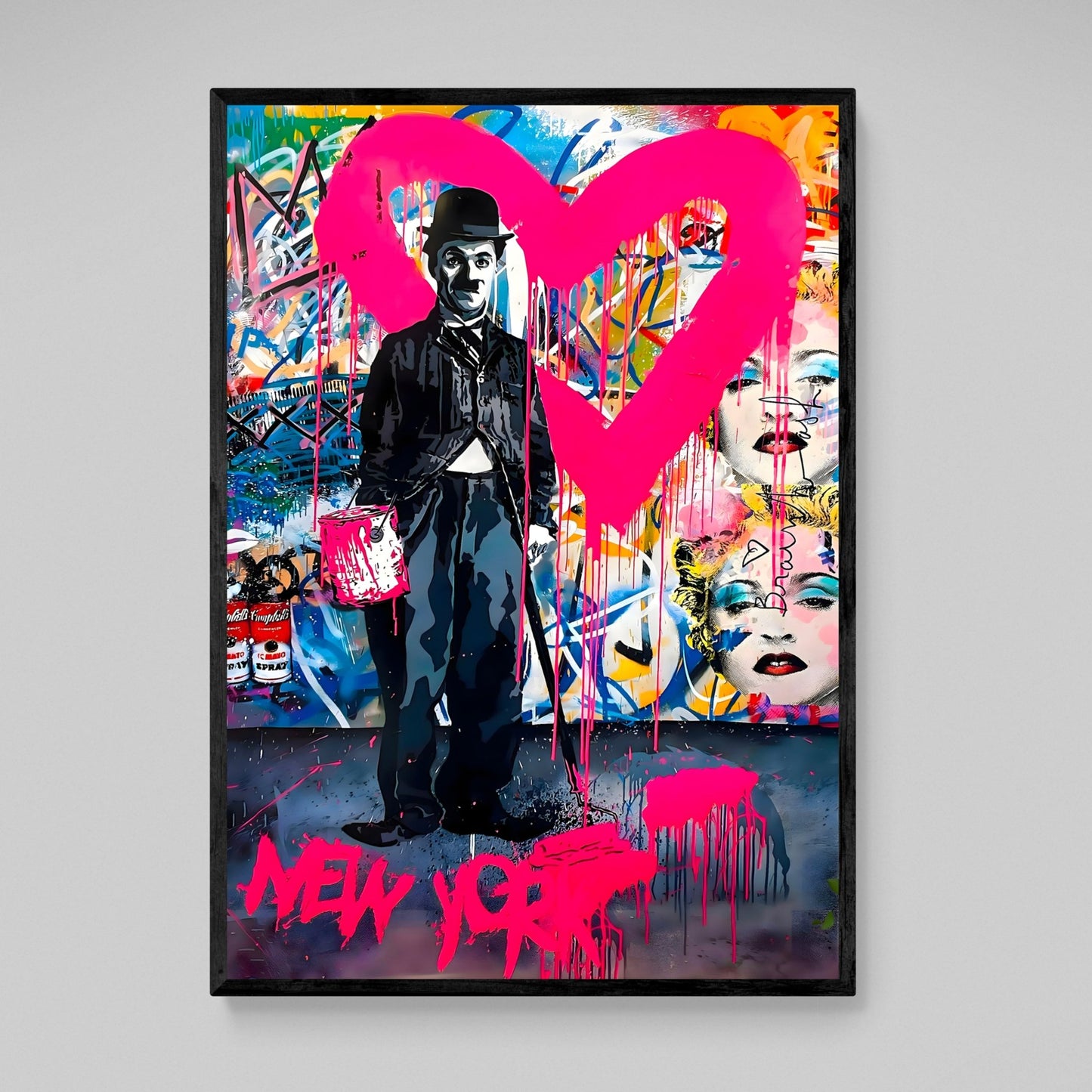 New York Graffiti Canvas Art - Luxury Art Canvas