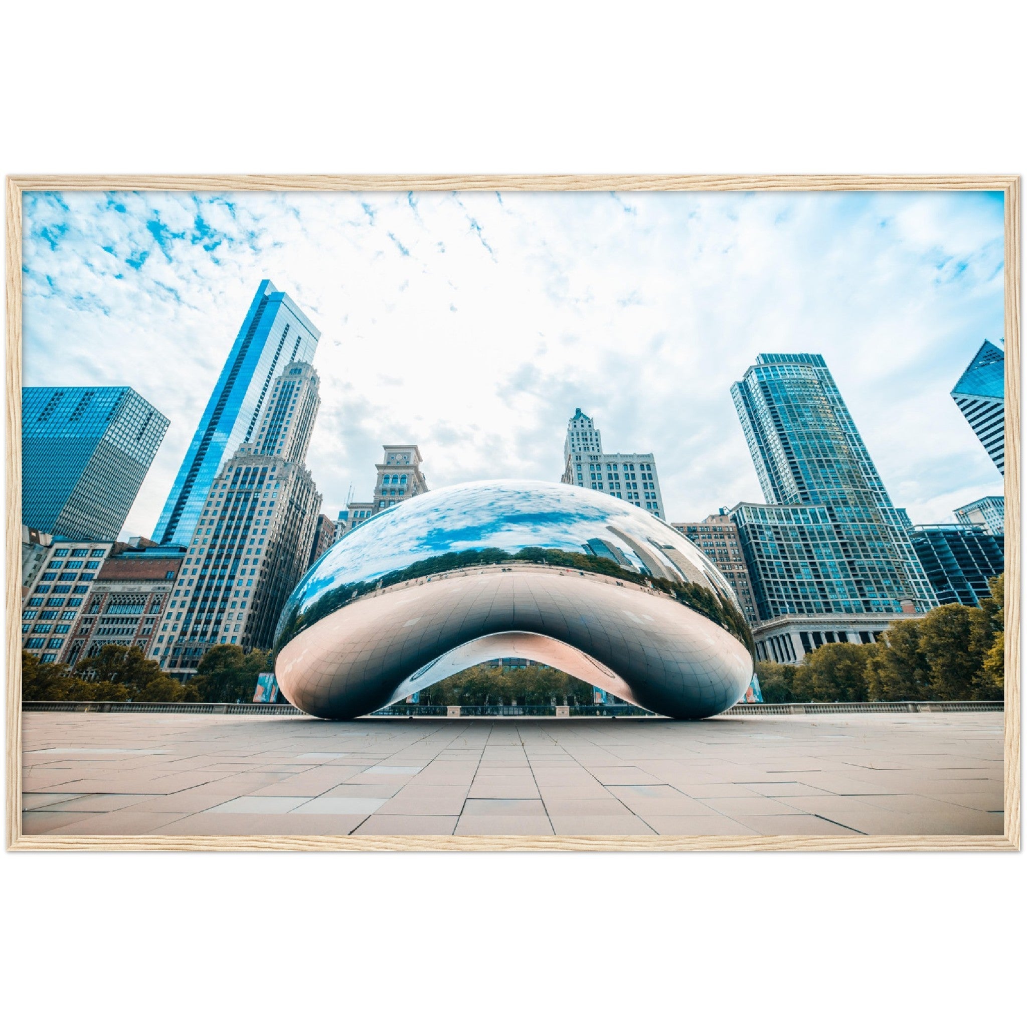 Chicago Cloud Gate Wall Art - Luxury Art Canvas