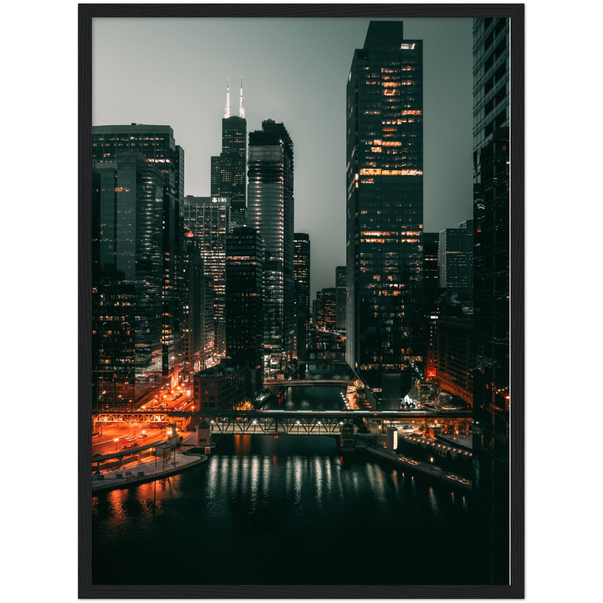 Chicago River Wall Art - Luxury Art Canvas