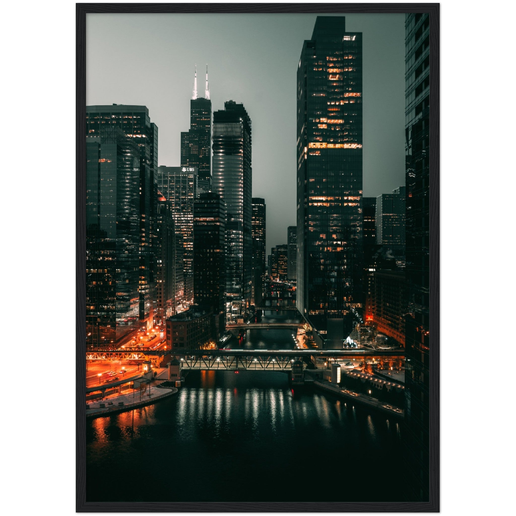 Chicago River Wall Art - Luxury Art Canvas