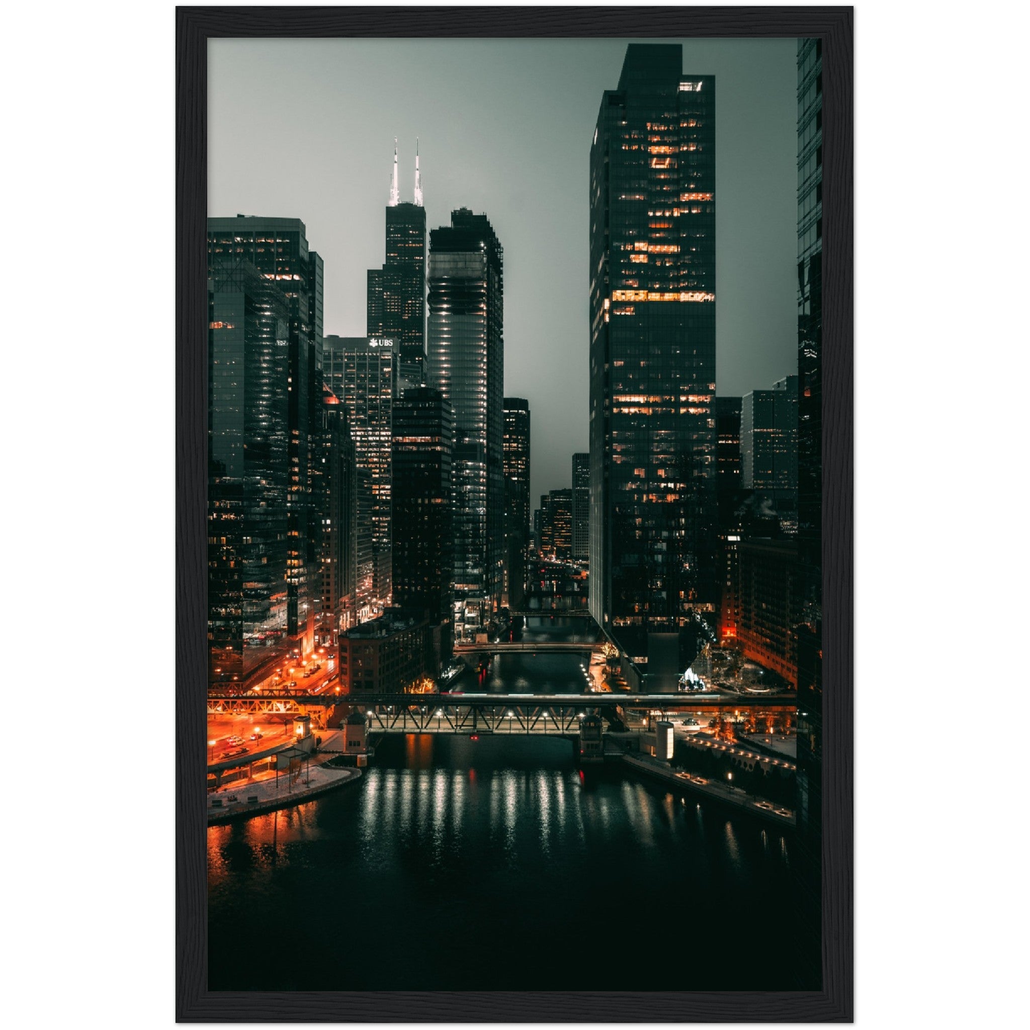 Chicago River Wall Art - Luxury Art Canvas