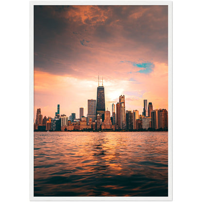 Chicago Skyline Sunrise Wall Art - Luxury Art Canvas