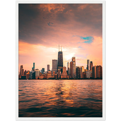 Chicago Skyline Sunrise Wall Art - Luxury Art Canvas