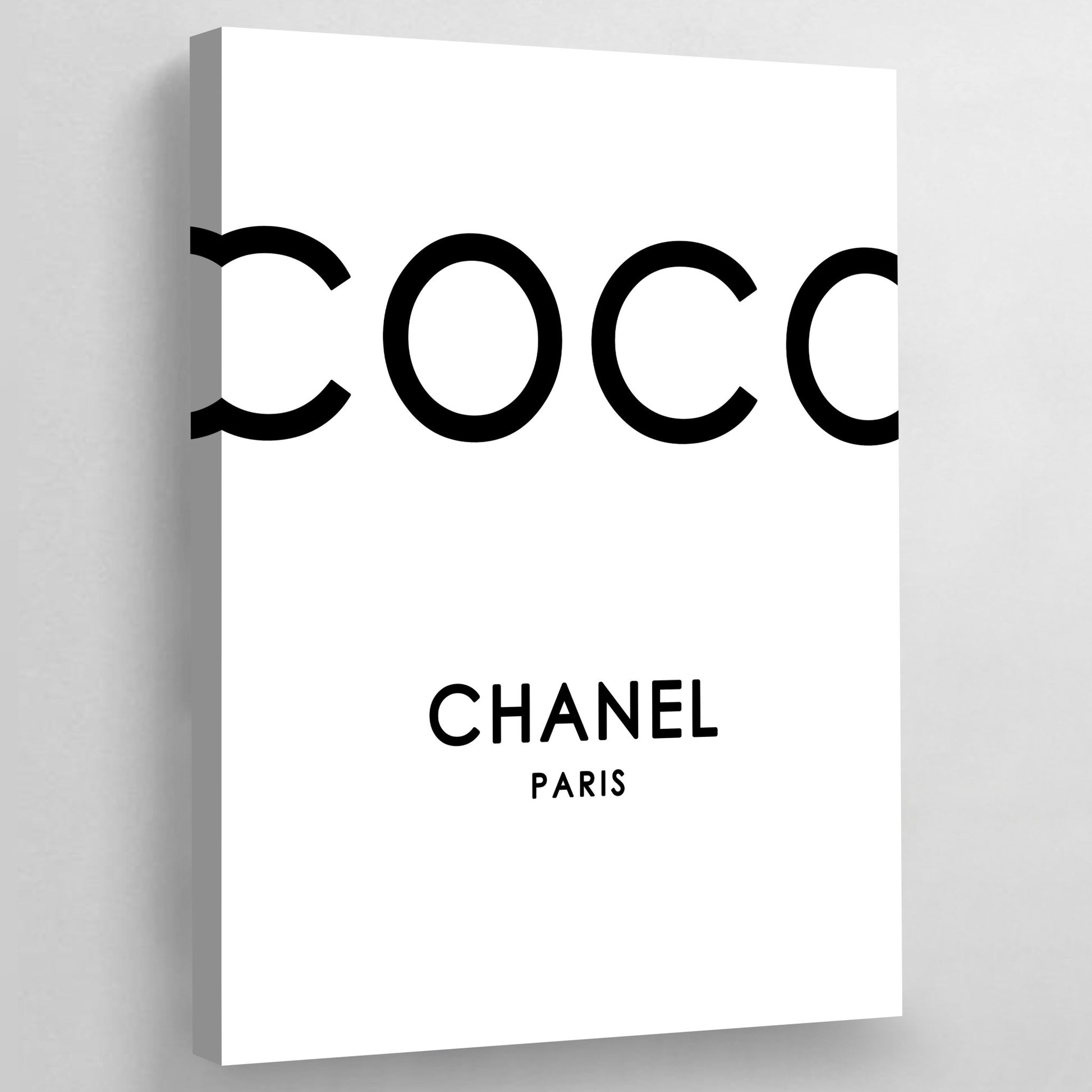 pink black and white coco chanel wall decor