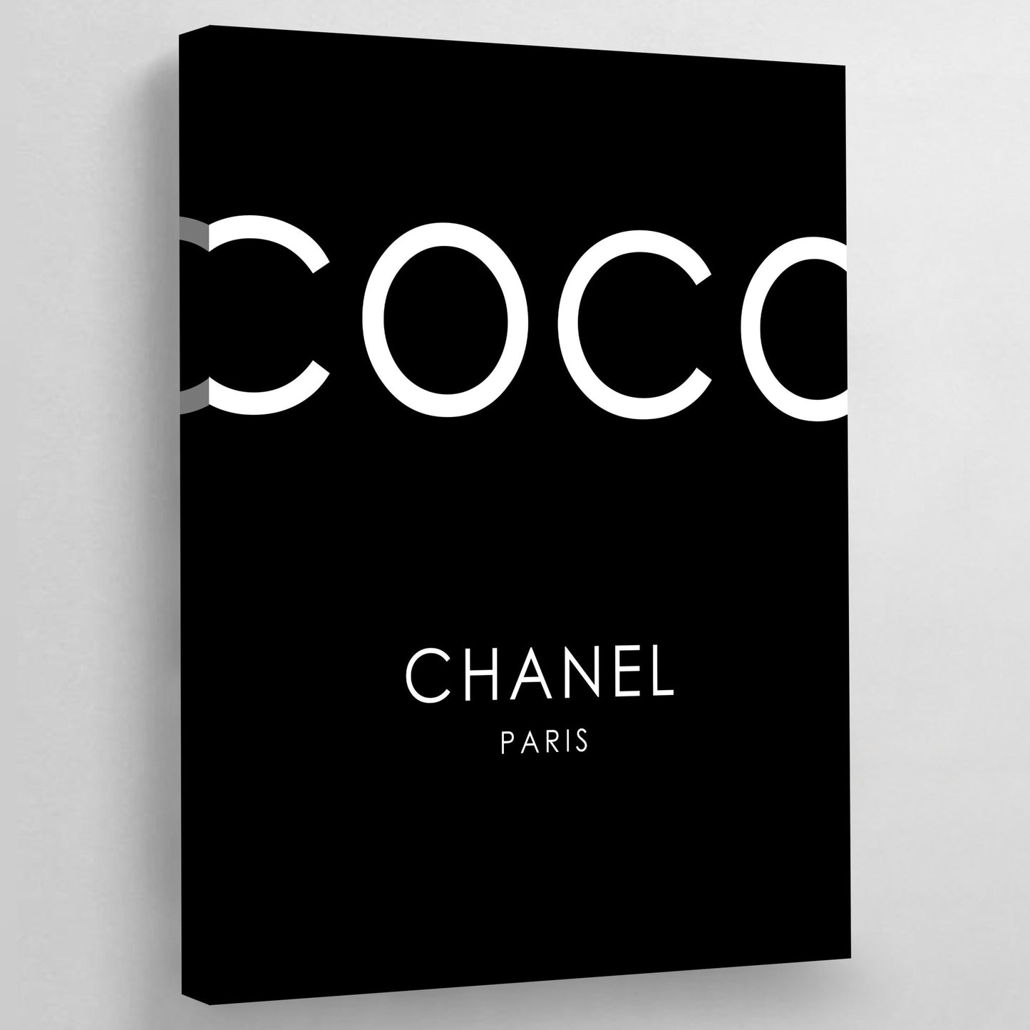 coco chanel canvas black and white