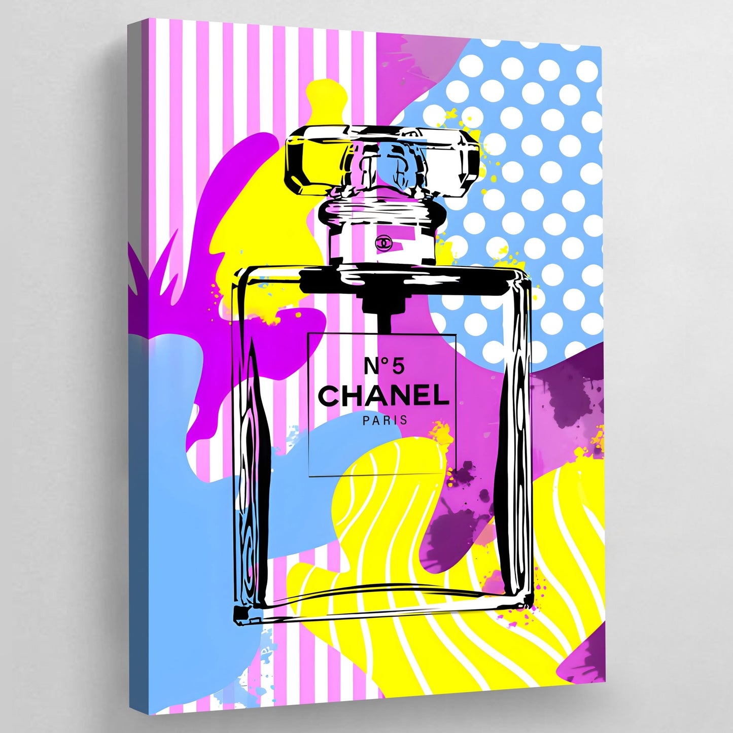 Colorful Chanel Wall Art - Luxury Art Canvas