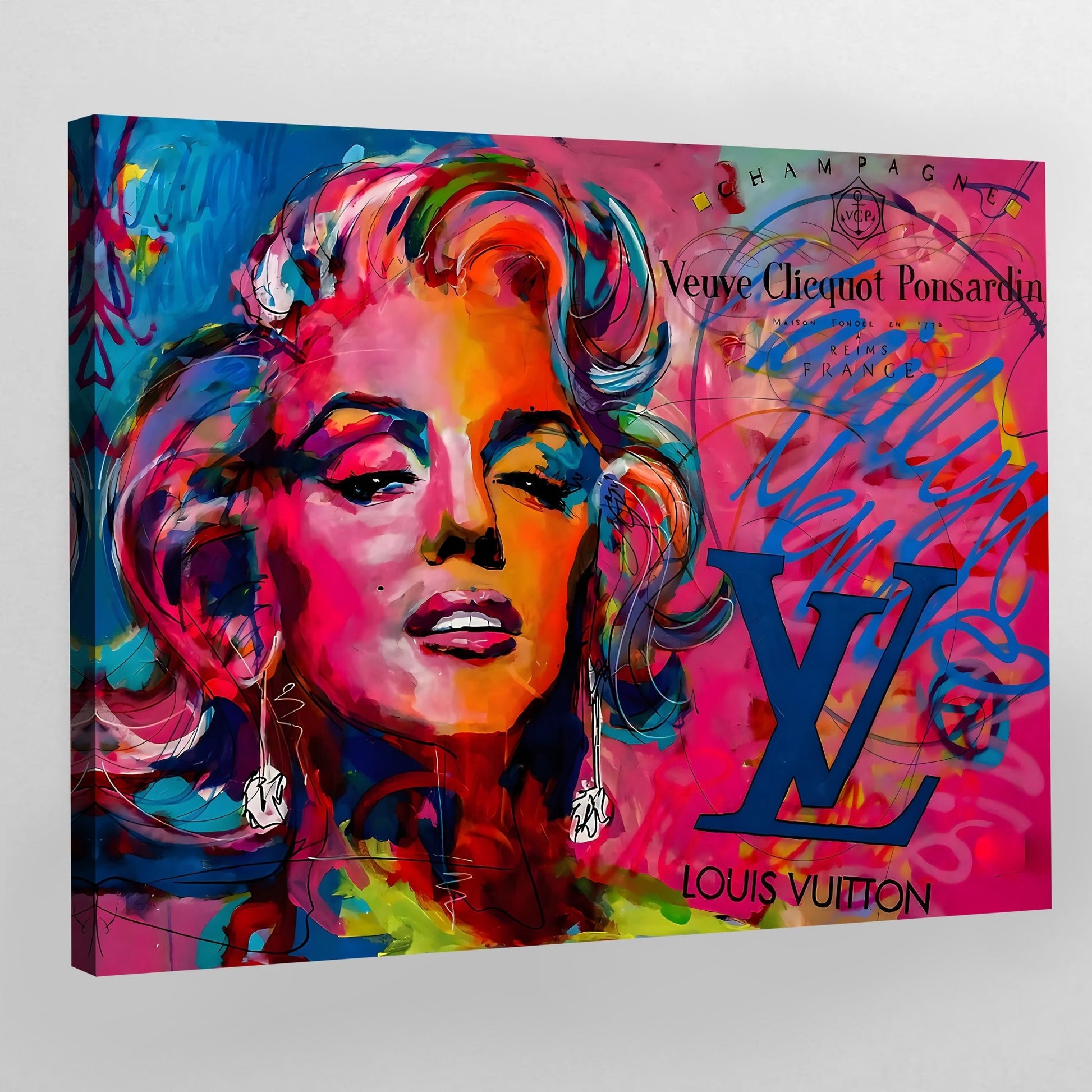 Colorful Louis Vuitton Wall Art - Luxury Art Canvas
