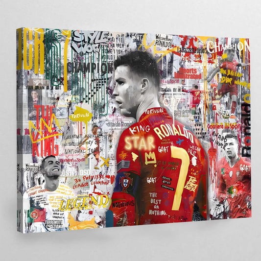 Cristiano Ronaldo Graffiti Wall Art - Luxury Art Canvas