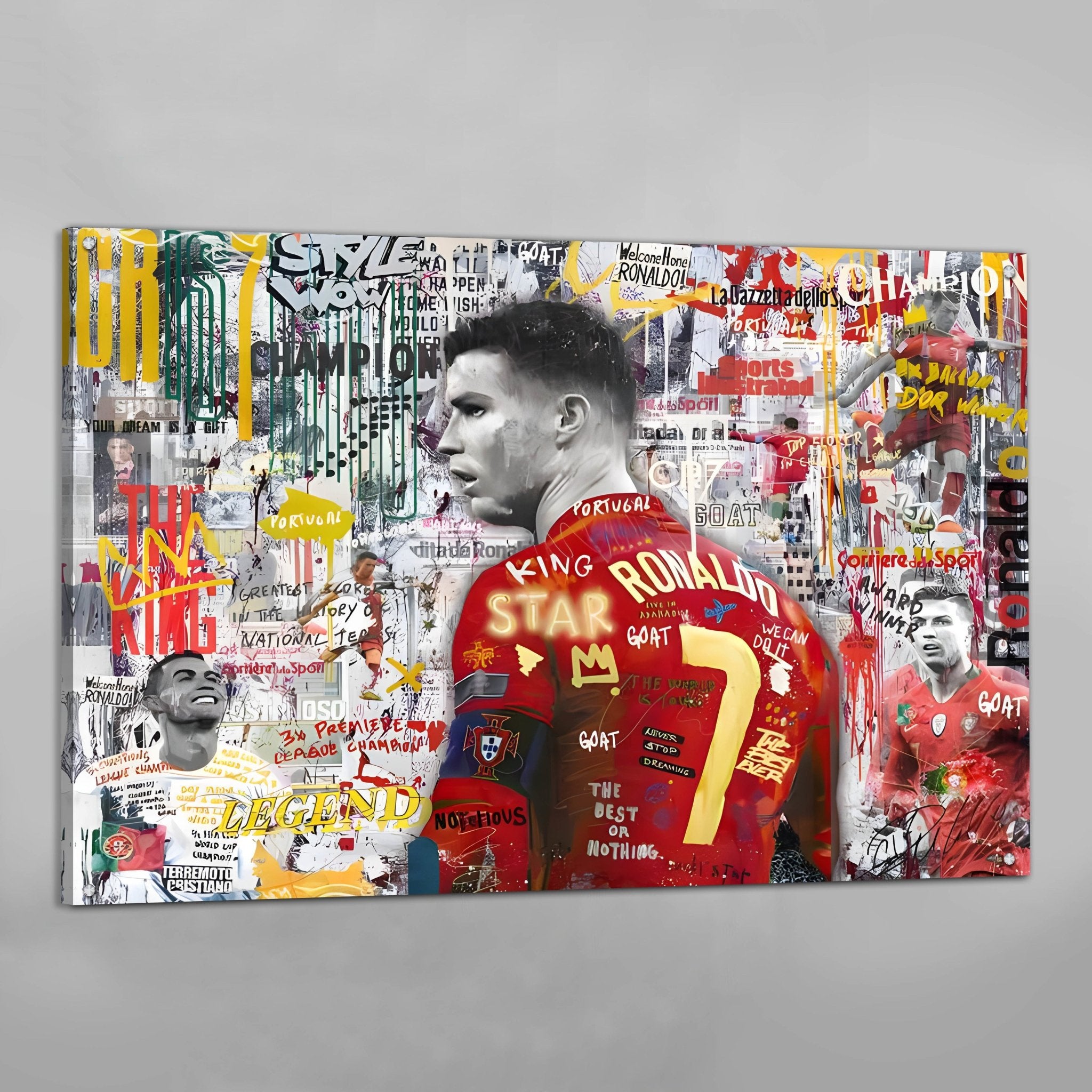 Cristiano Ronaldo Graffiti Wall Art - Luxury Art Canvas