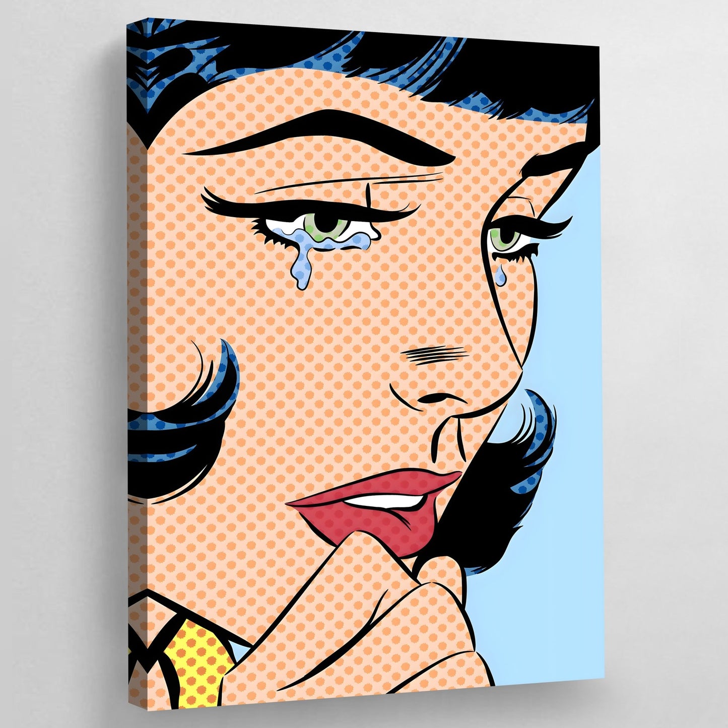 Crying Pop Art Canvas - Luxury Art Canvas