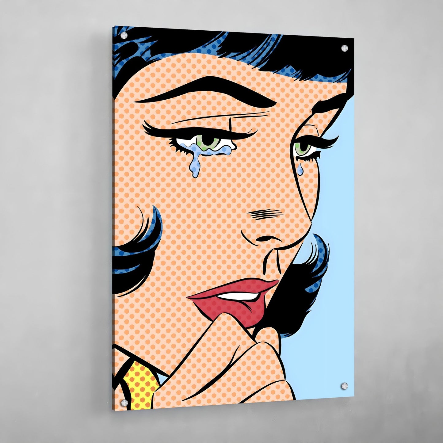 Crying Pop Art Canvas - Luxury Art Canvas