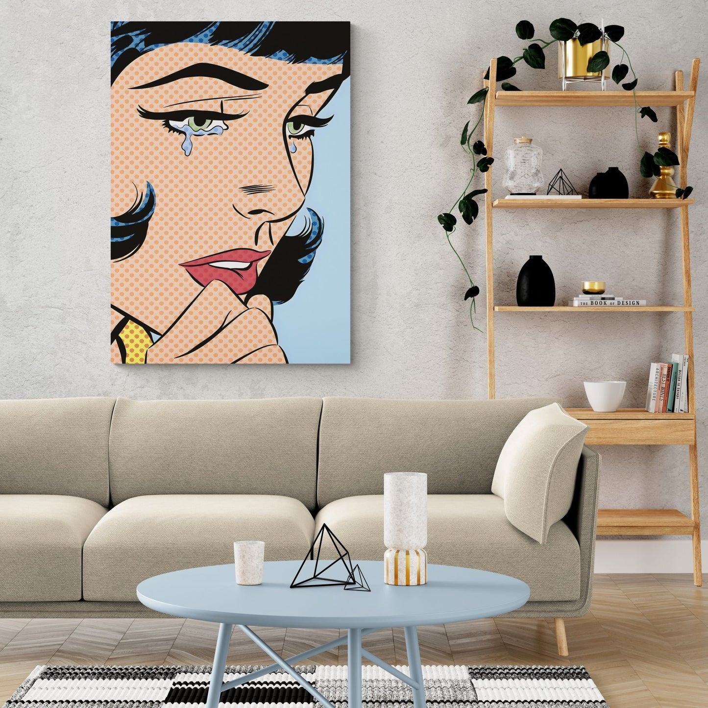 Crying Pop Art Canvas - Luxury Art Canvas