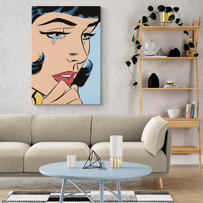 Crying Pop Art Canvas - Luxury Art Canvas