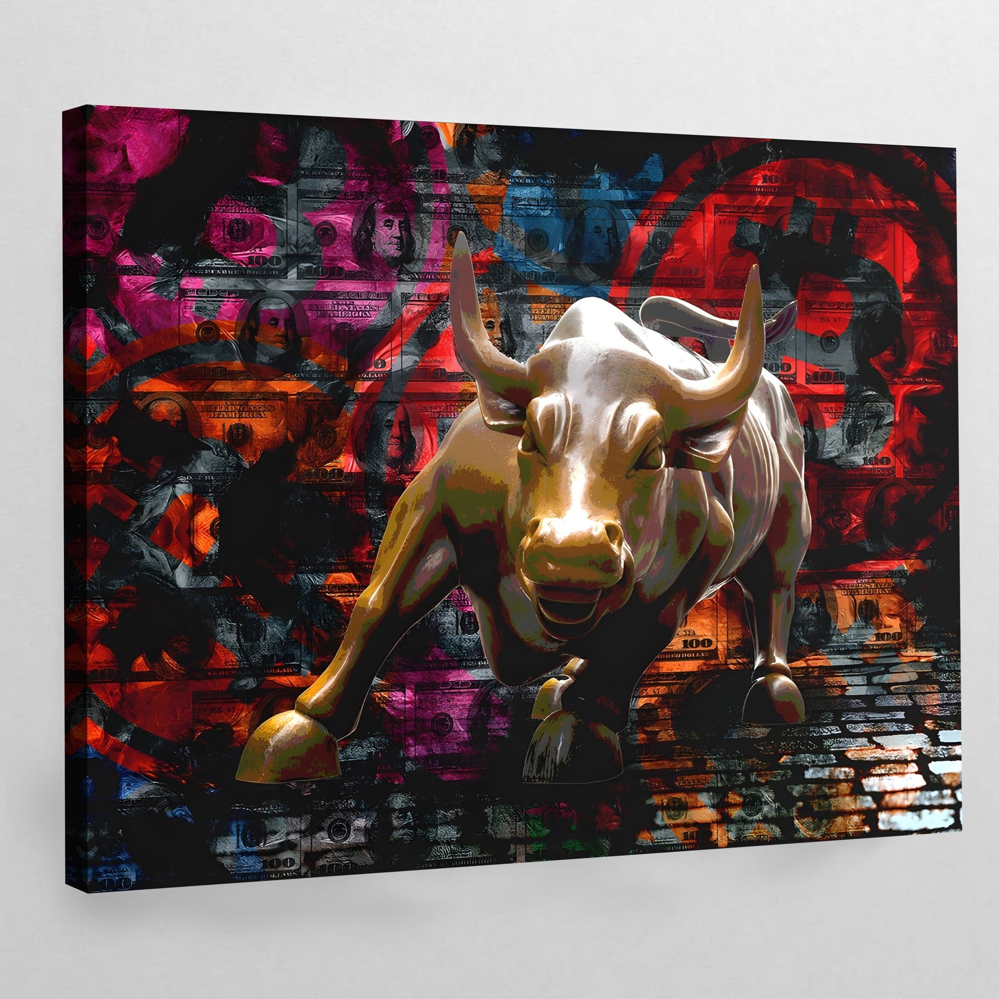Crypto Bull Wall Art - Luxury Art Canvas