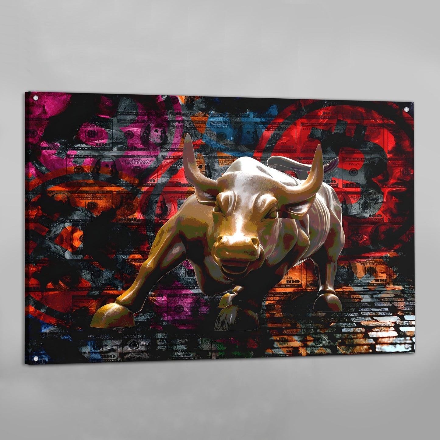 Crypto Bull Wall Art - Luxury Art Canvas