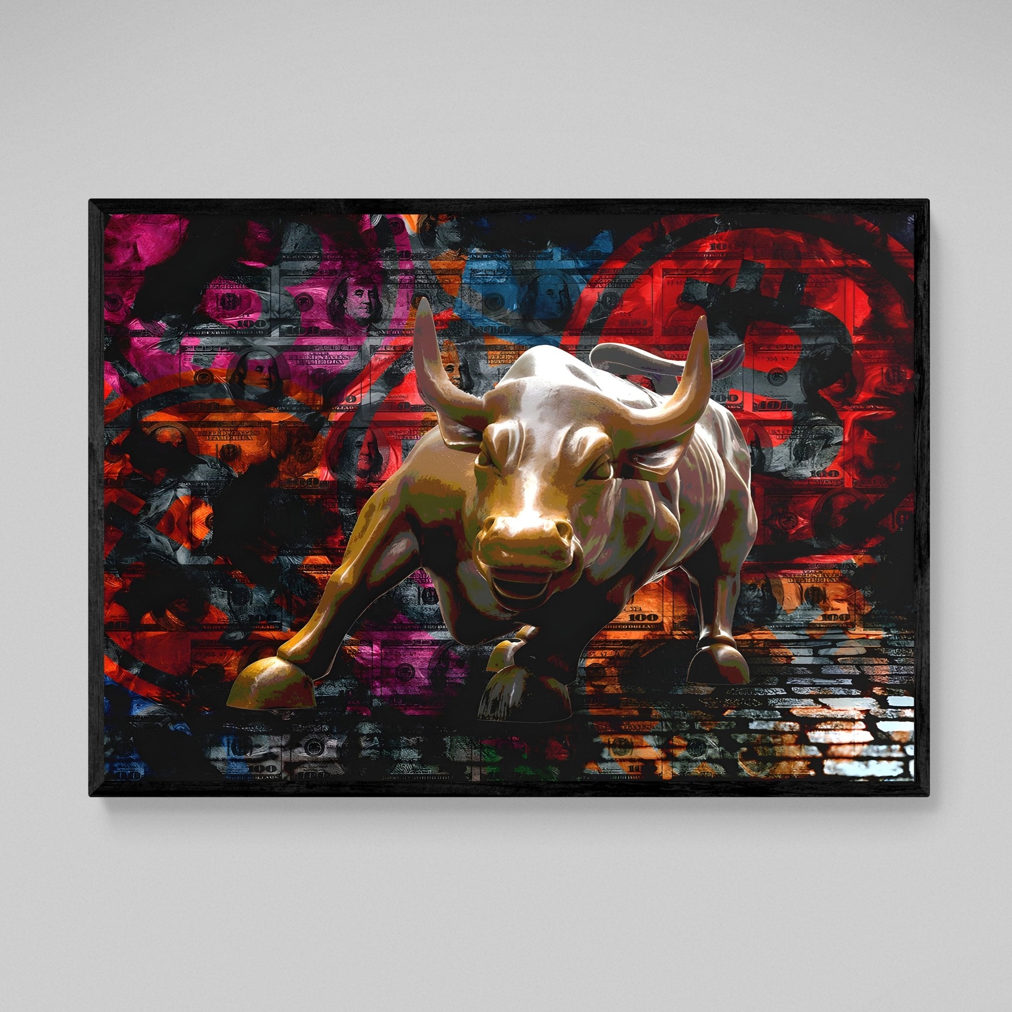 Crypto Bull Wall Art - Luxury Art Canvas