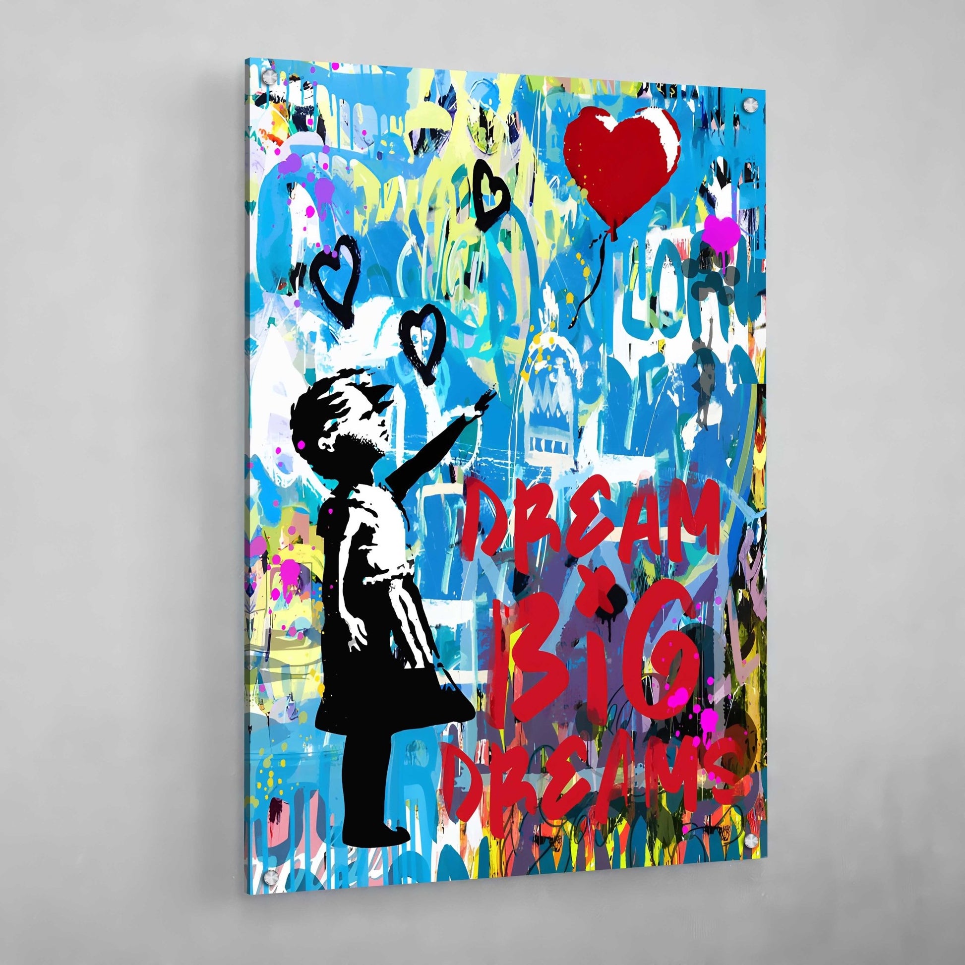 Dream Big Graffiti Wall Art - Luxury Art Canvas