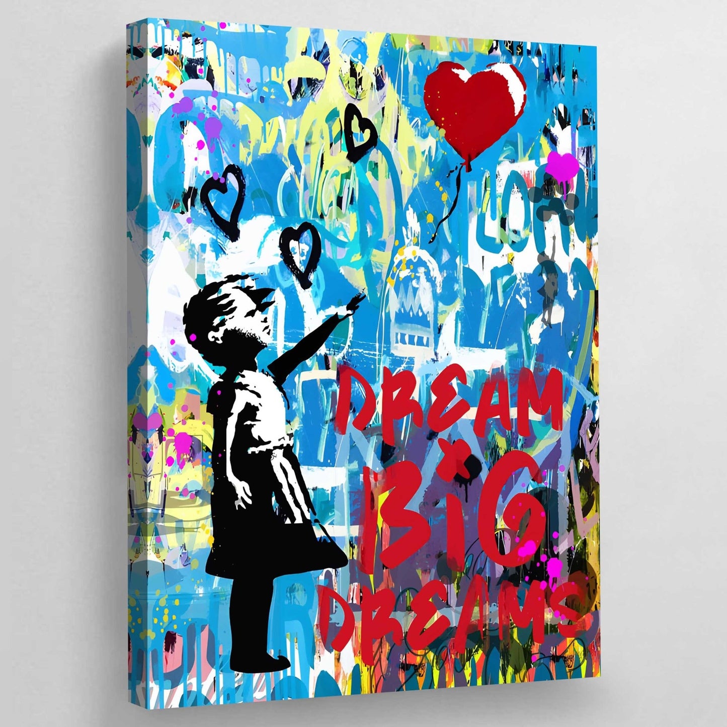 Dream Big Graffiti Wall Art - Luxury Art Canvas