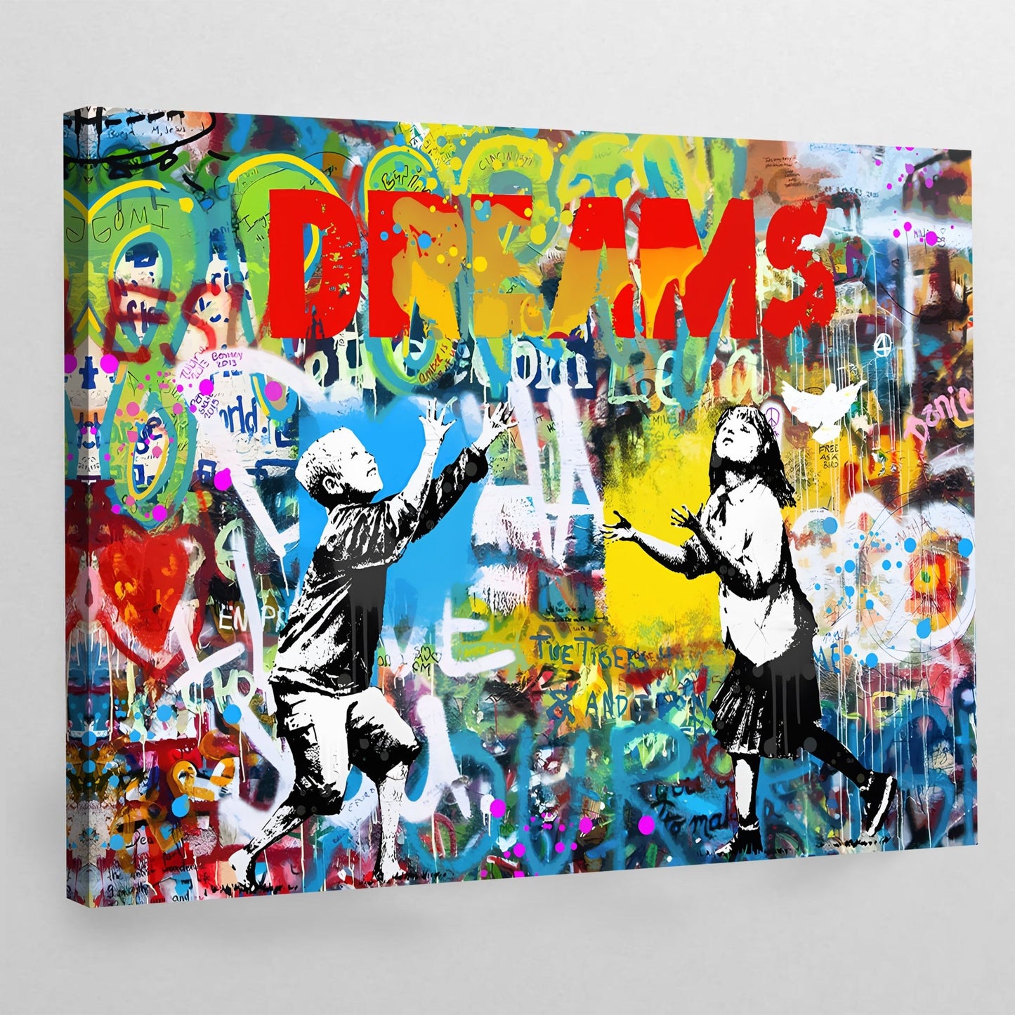 Dreams Graffiti Wall Art - Luxury Art Canvas