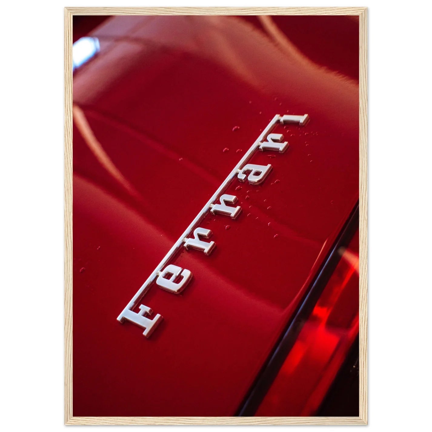 Red Car Back Wall Art - Luxury Art Canvas