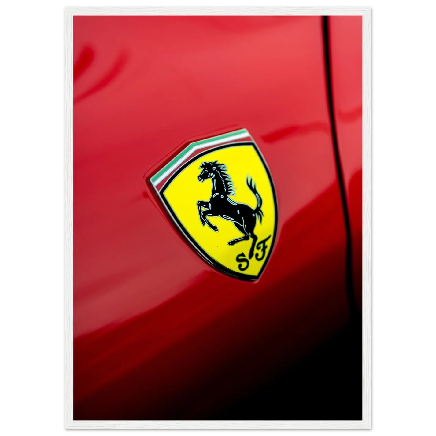 Red Car Logo Wall Art - Luxury Art Canvas