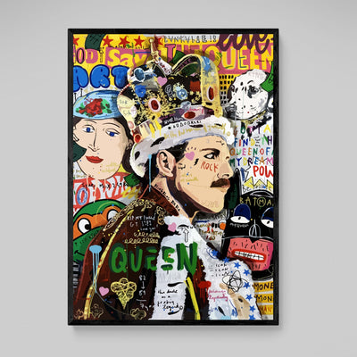 Freddie Mercury Graffiti Wall Art - Luxury Art Canvas