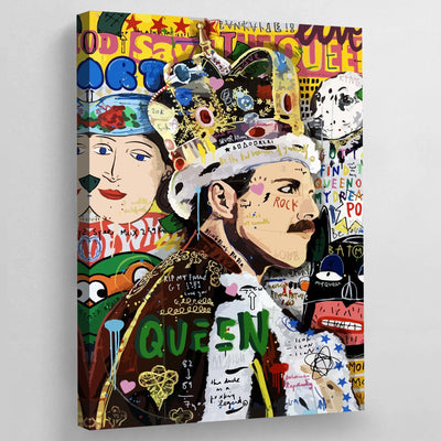 Freddie Mercury Graffiti Wall Art - Luxury Art Canvas