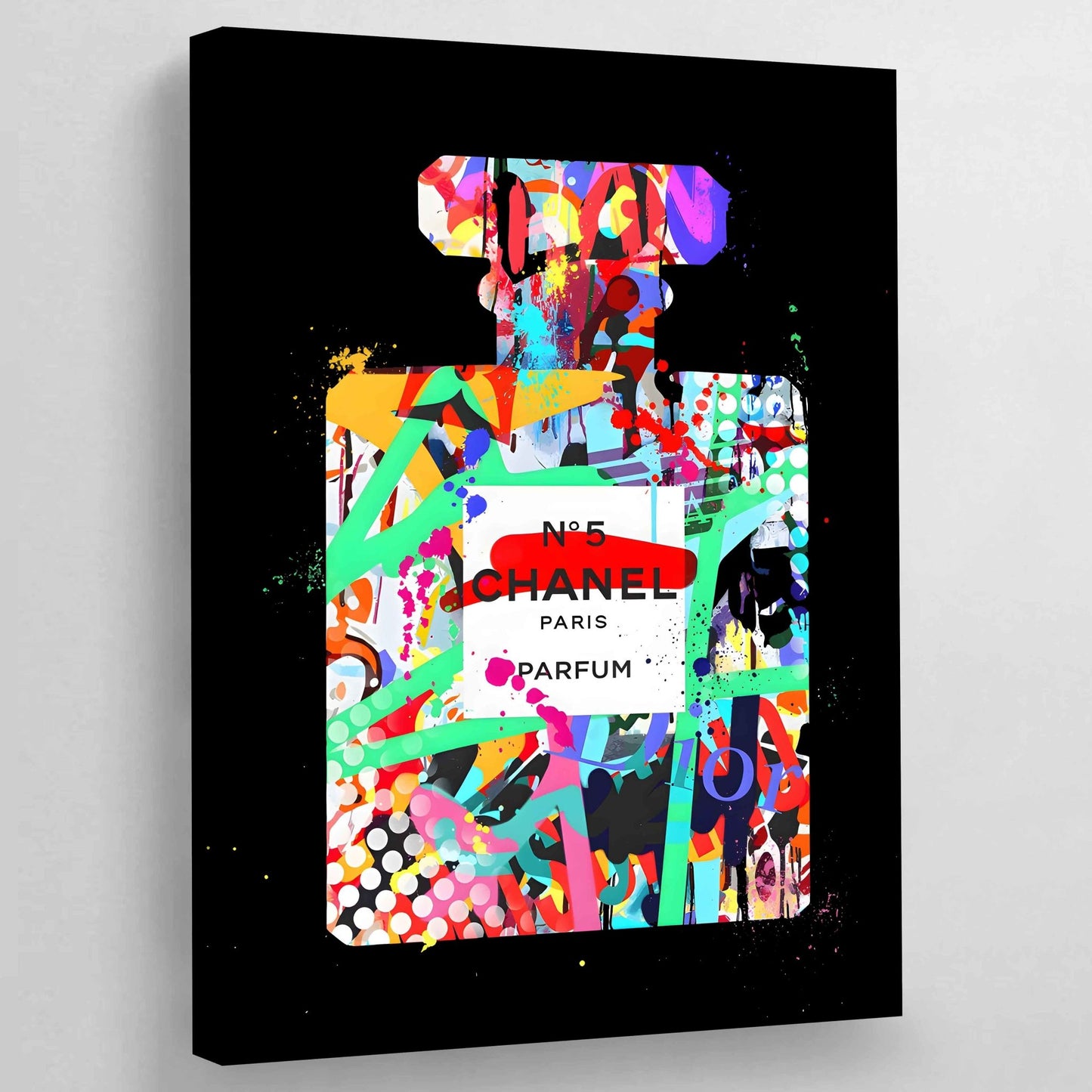 Graffiti Chanel Perfume Wall Art - Luxury Art Canvas