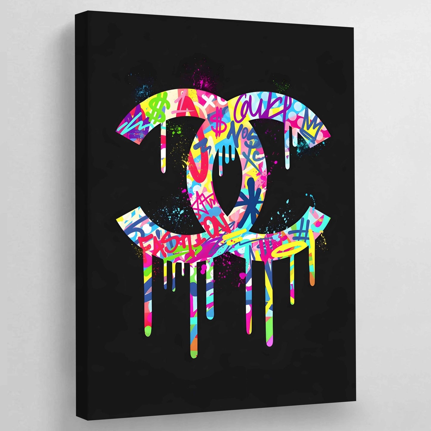 Graffiti Chanel Wall Art - Luxury Art Canvas