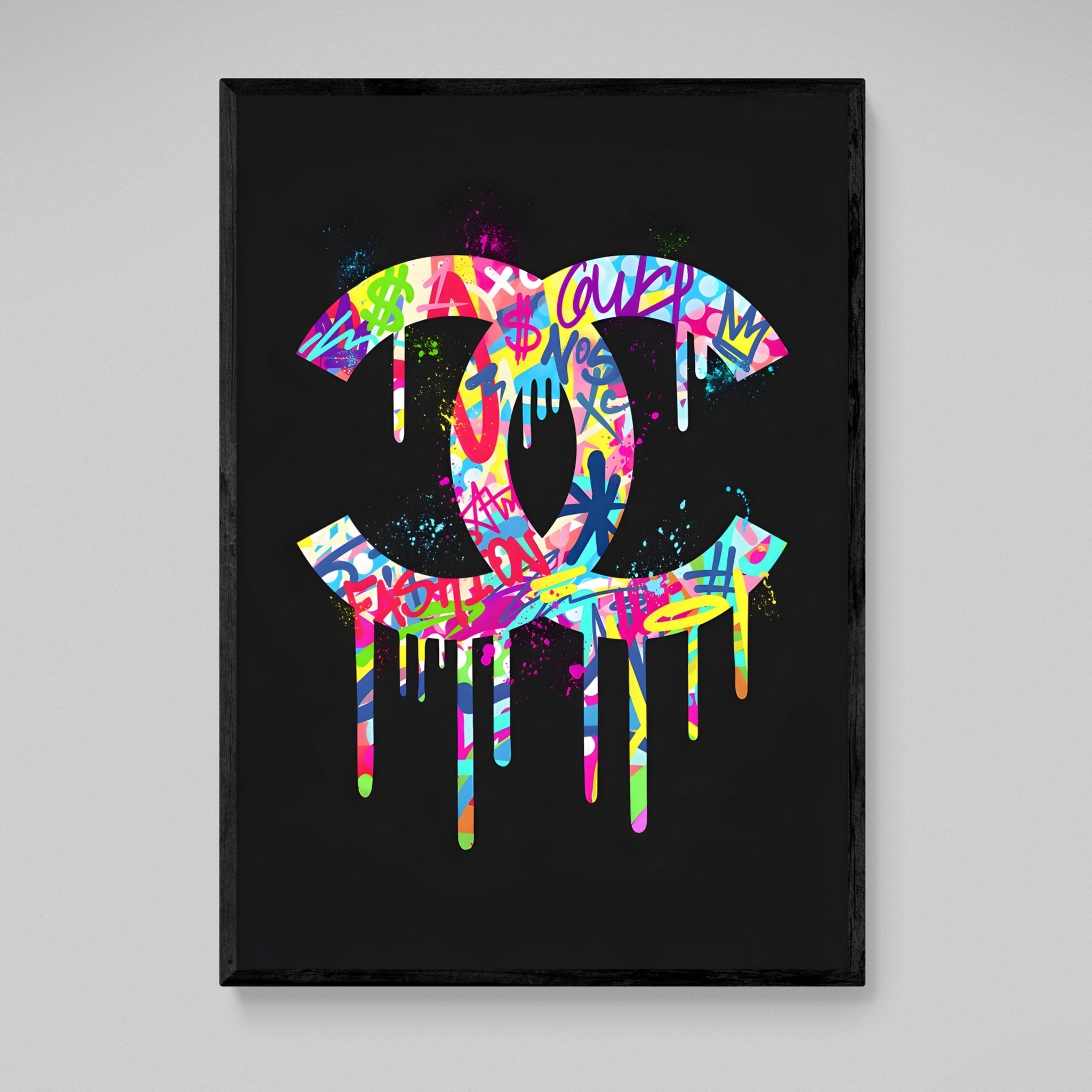 Graffiti Chanel Wall Art - Luxury Art Canvas