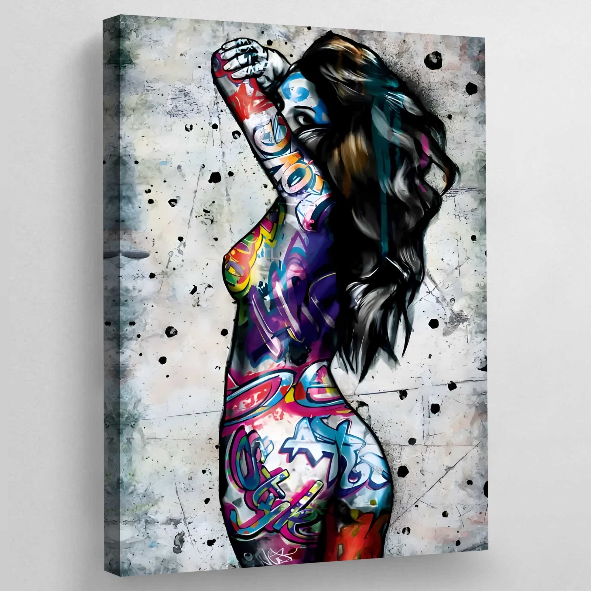 Graffiti Female Body Wall Art - Luxury Art Canvas