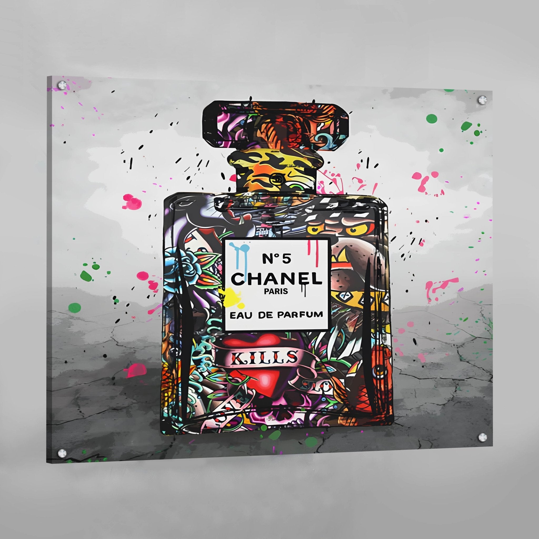 Graffiti Perfume Chanel Wall Art