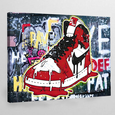 Graffiti Sneaker Wall Art - Luxury Art Canvas