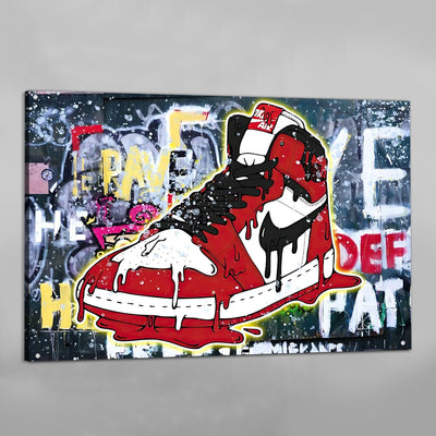 Graffiti Sneaker Wall Art - Luxury Art Canvas