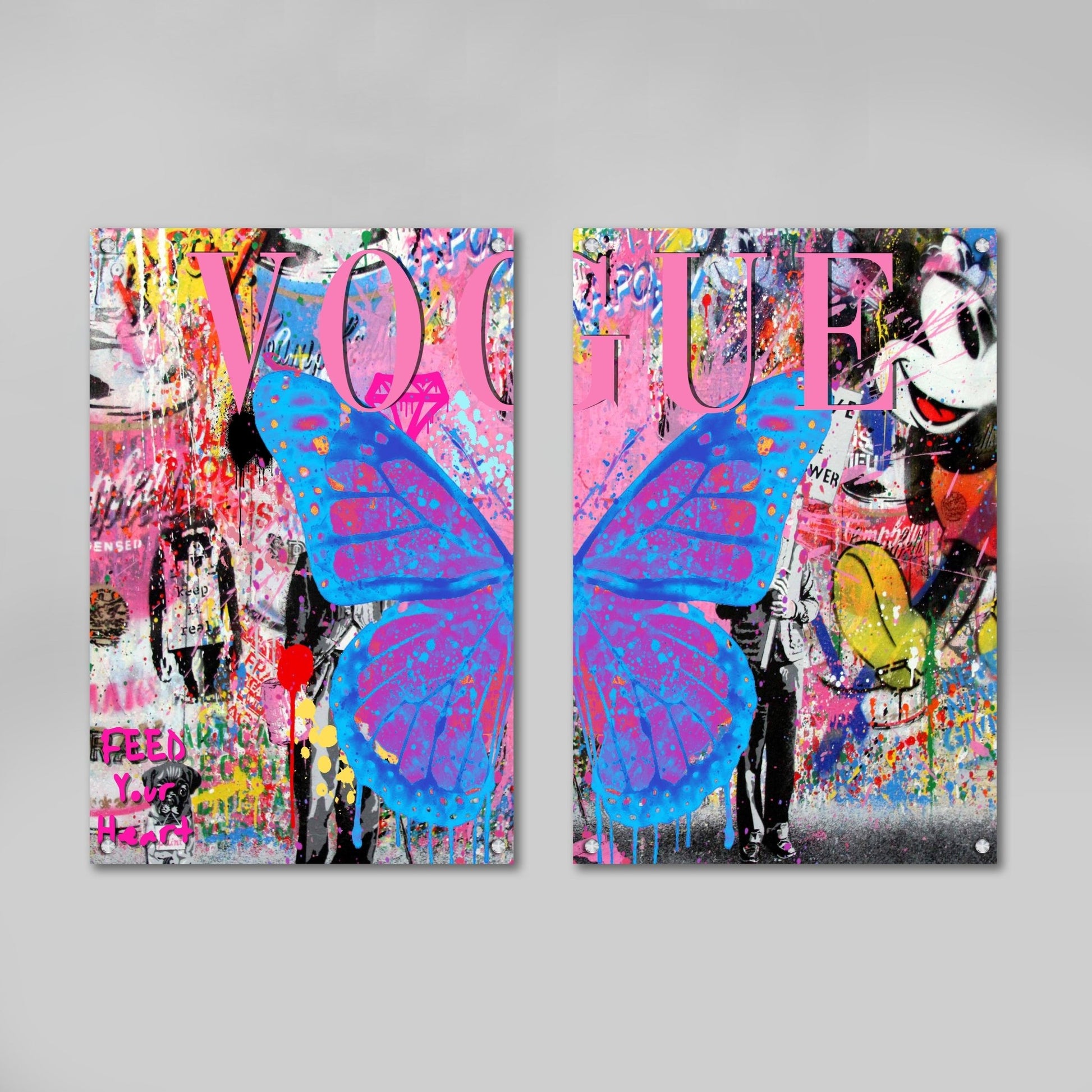 Fashion Mickey / Mickey print / Graffiti / Canvas Wall Art /Pop art/ Street  art / Louis vuitton