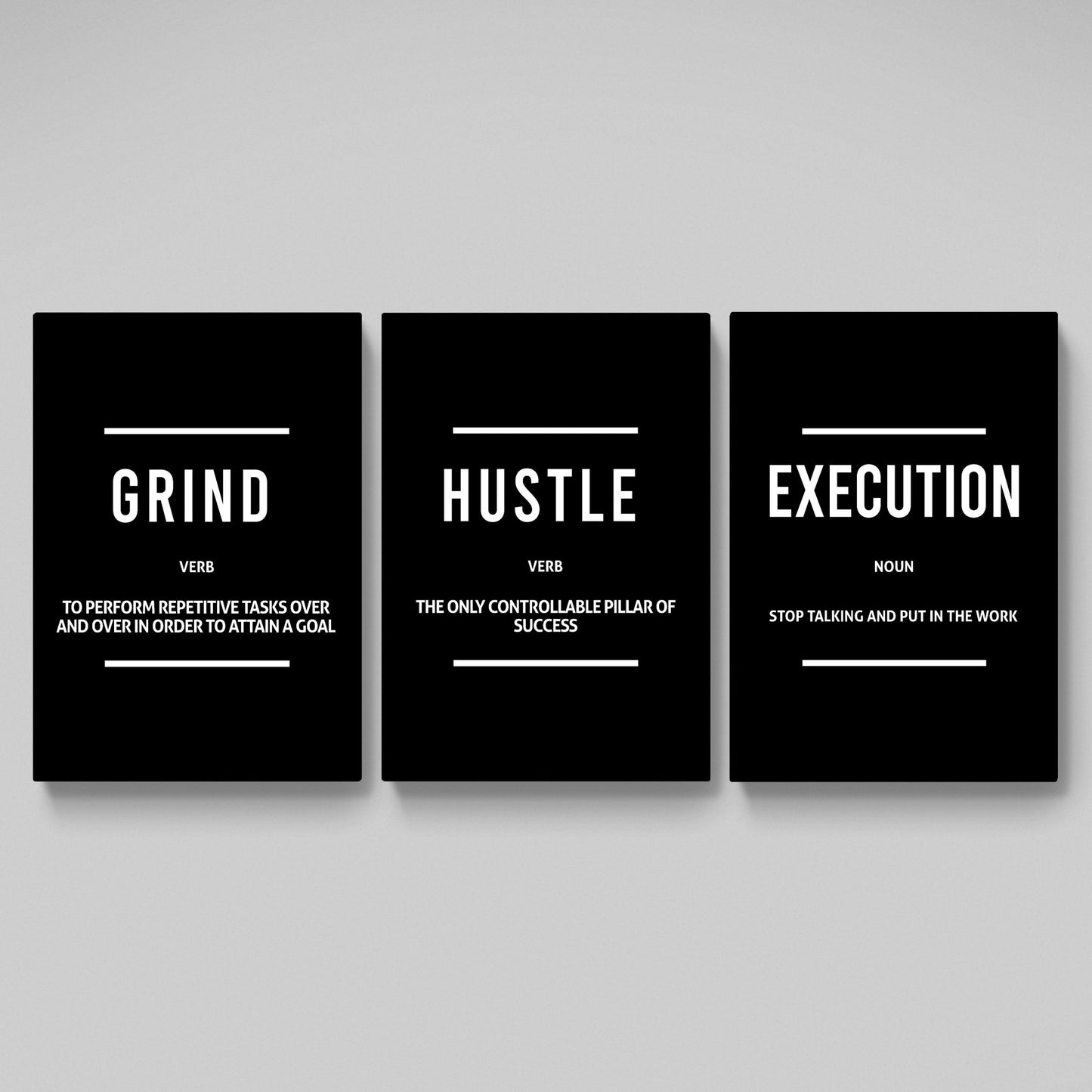 Grind Hustle Execution Wall Art - Luxury Art Canvas