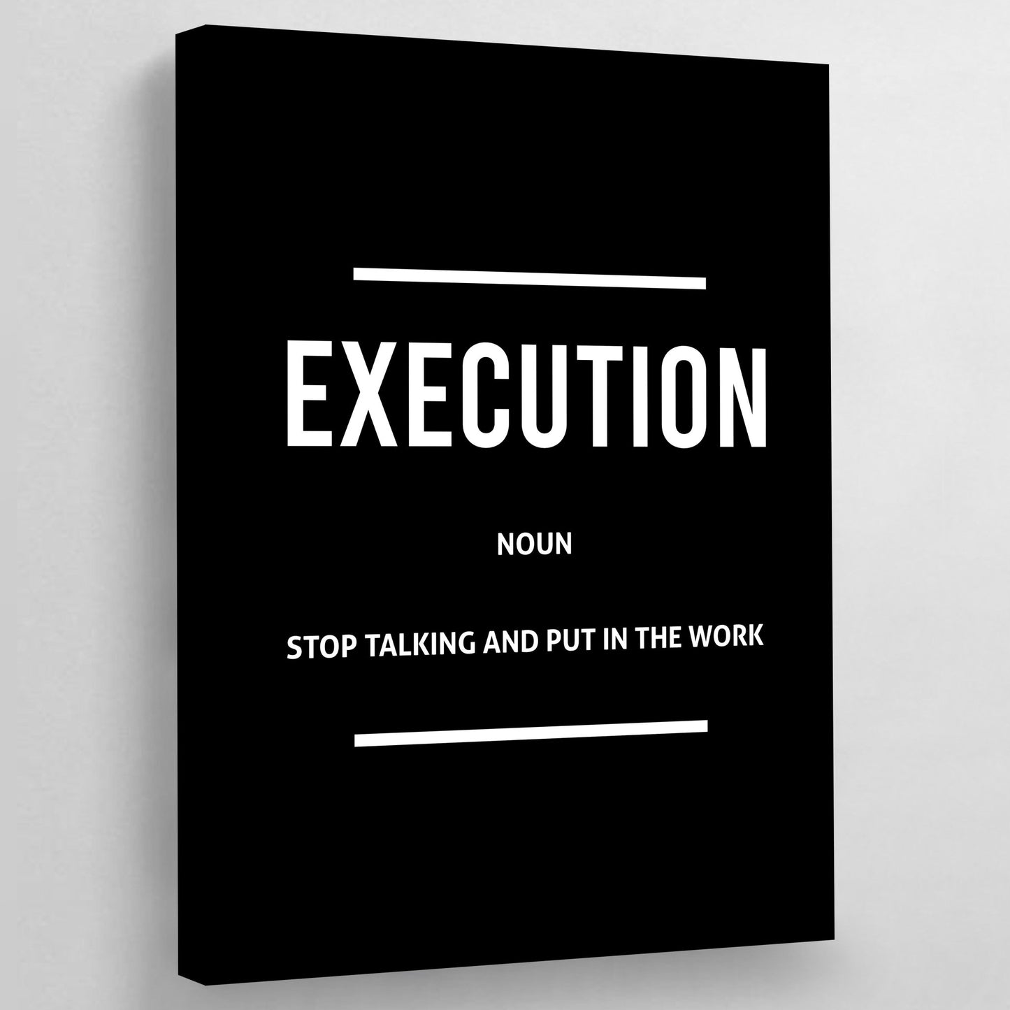 Grind Hustle Execution Wall Art - Luxury Art Canvas