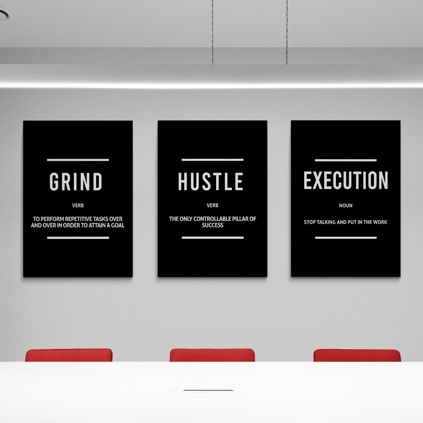 Grind Hustle Execution Wall Art - Luxury Art Canvas