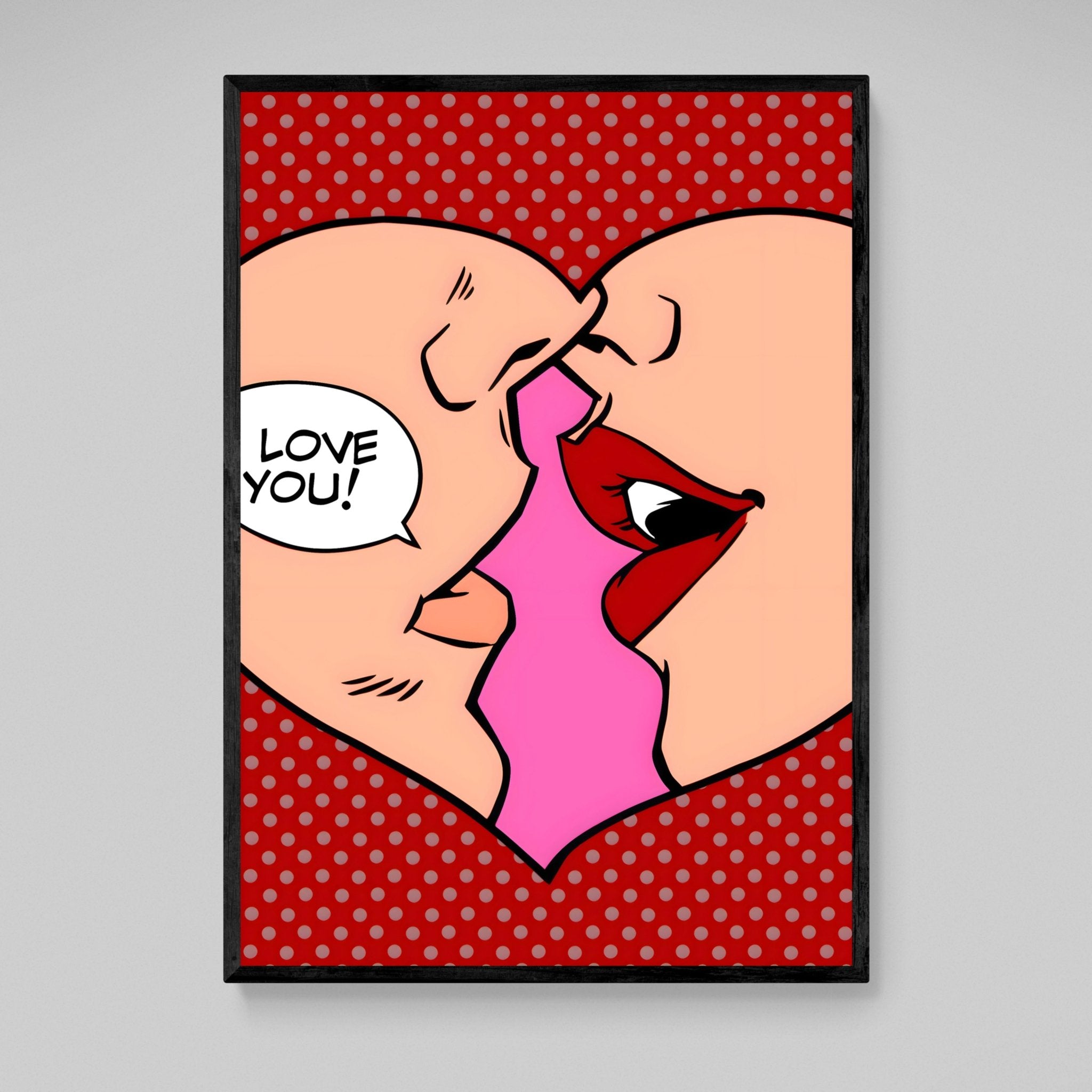 Heart Pop Art Canvas - Luxury Art Canvas