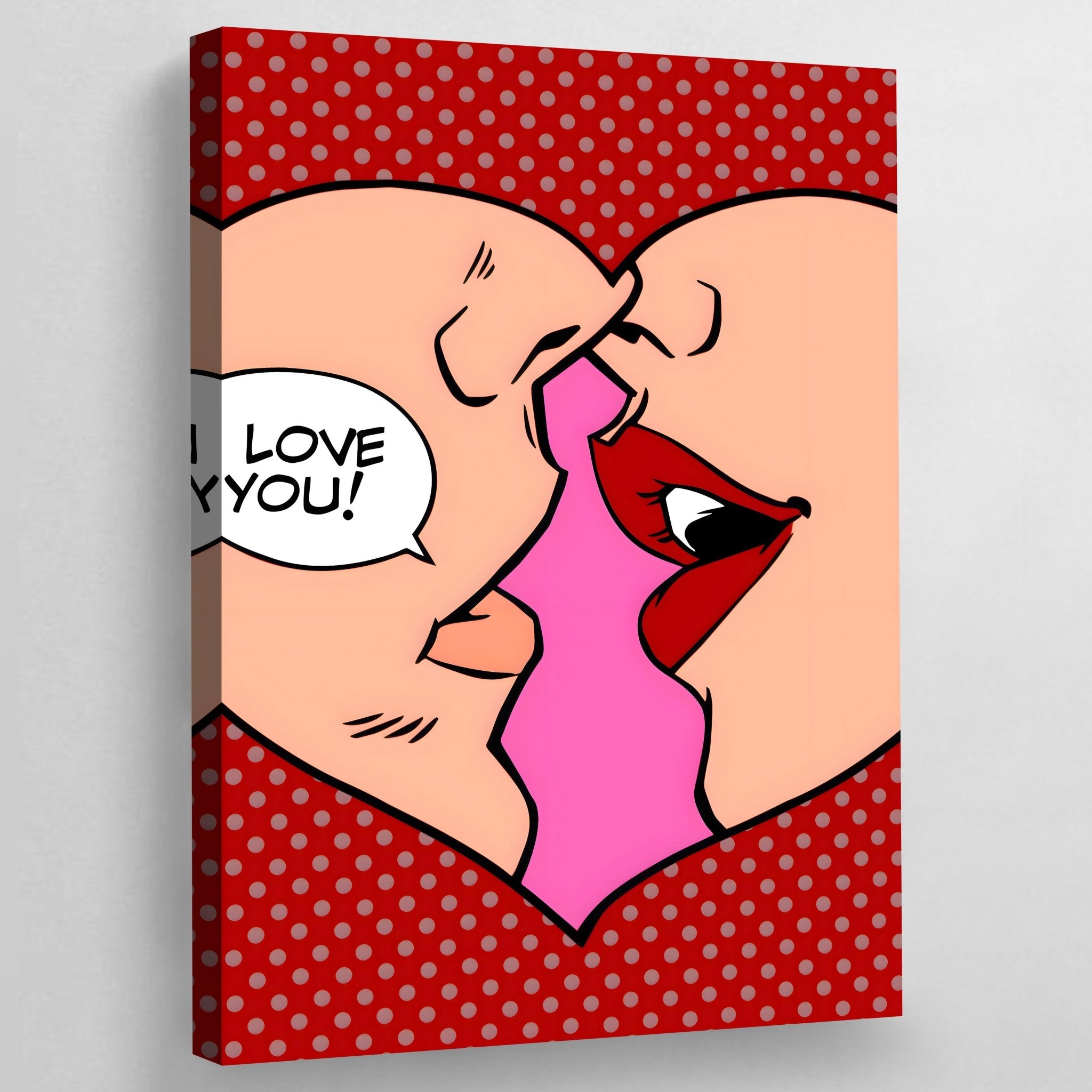 Heart Pop Art Canvas - Luxury Art Canvas